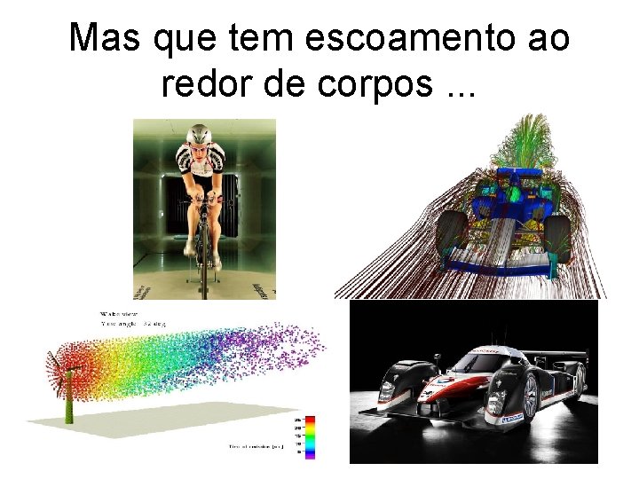 Mas que tem escoamento ao redor de corpos. . . 