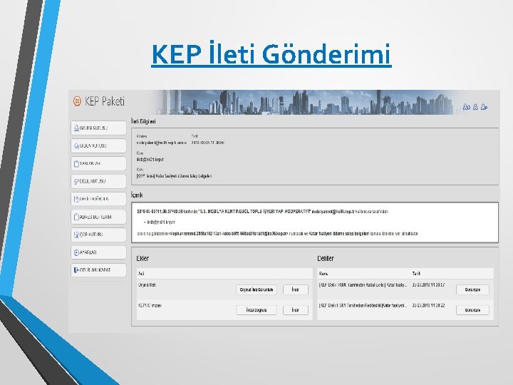 KEP İleti Gönderimi 