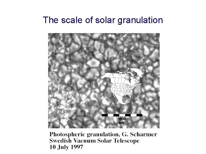 The scale of solar granulation 