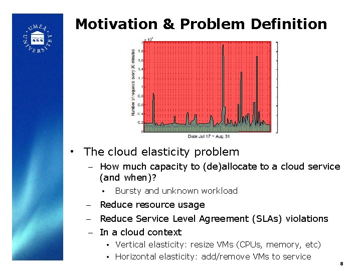 Motivation & Problem Definition • The cloud elasticity problem – How much capacity to