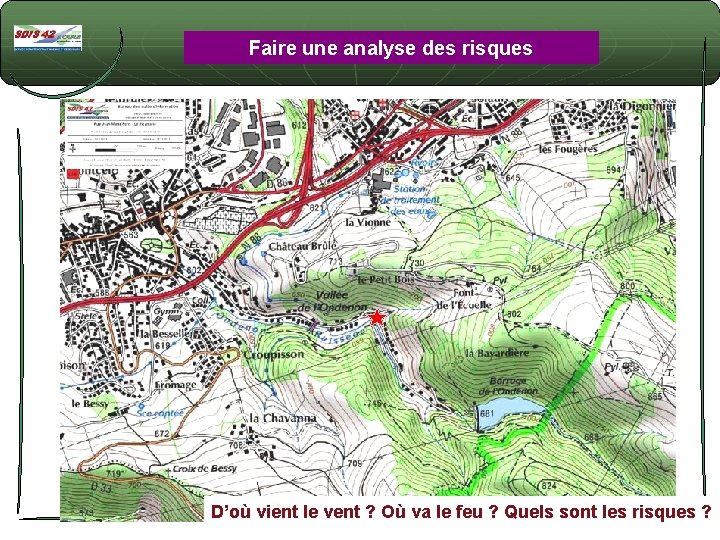 Faire une analyse des risques D’où vient le vent ? Où va le feu