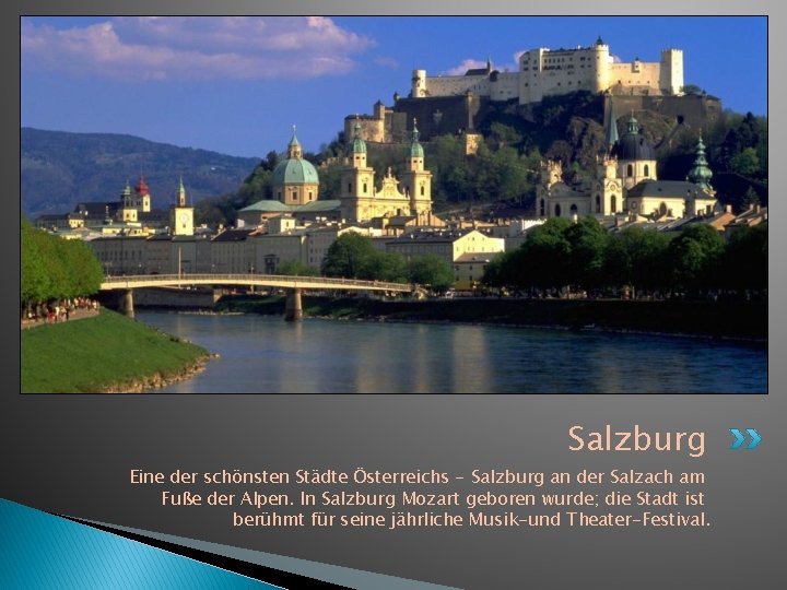 Salzburg Eine der schönsten Städte Österreichs - Salzburg an der Salzach am Fuße der