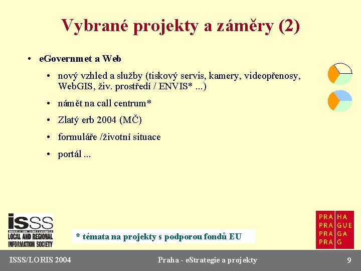 Vybrané projekty a záměry (2) • e. Governmet a Web • nový vzhled a