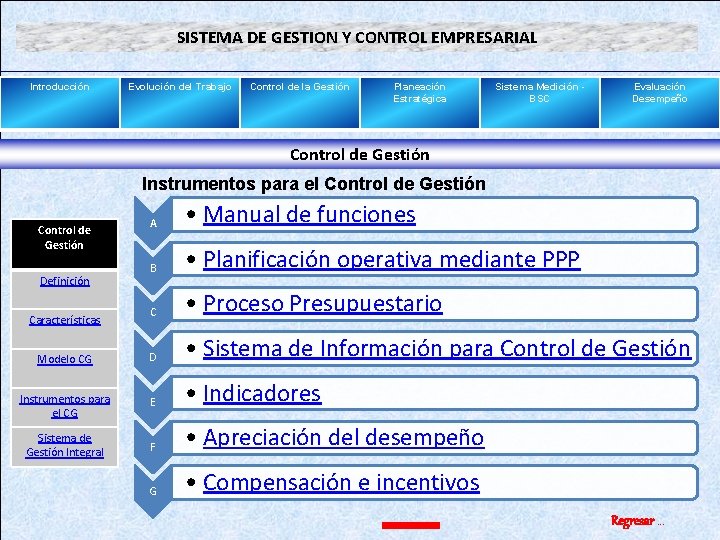 SISTEMA DE GESTION Y CONTROL EMPRESARIAL Introduccin Evolucin
