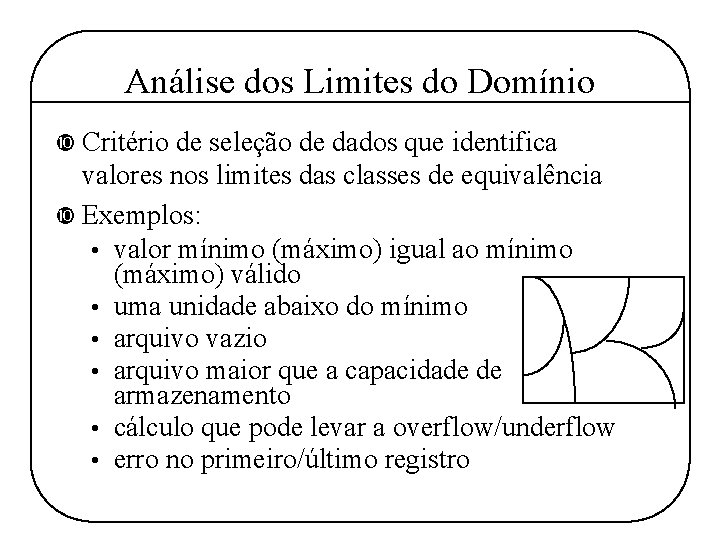 Análise dos Limites do Domínio Critério de seleção de dados que identifica valores nos