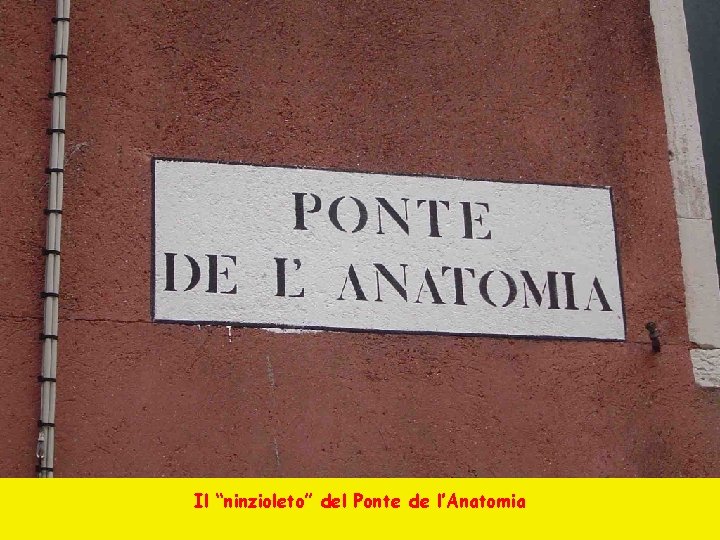 Il “ninzioleto” del Ponte de l’Anatomia 