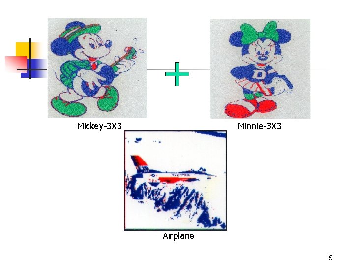Mickey-3 X 3 Minnie-3 X 3 Airplane 6 