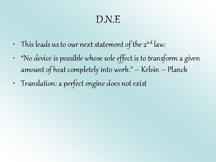 D. N. E • This leads us to our next statement of the 2