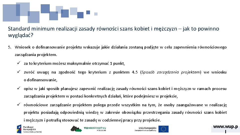 Standard minimum realizacji zasady równości szans kobiet i mężczyzn – jak to powinno wyglądać? Standard minimum realizacji zasady równości szans kobiet i mężczyzn – jak to powinno wyglądać?