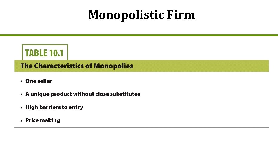 Monopolistic Firm 