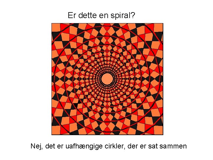 Er dette en spiral? Nej, det er uafhængige cirkler, der er sat sammen 