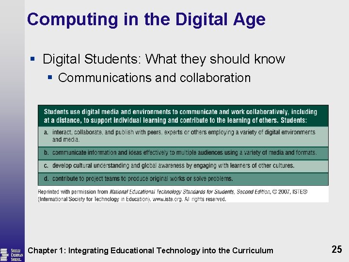 Computing in the Digital Age § Digital Students: What they should know § Communications