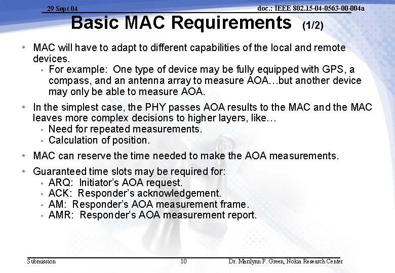 doc. : IEEE 802. 15 -04 -0563 -00 -004 a 29 Sept 04 Basic