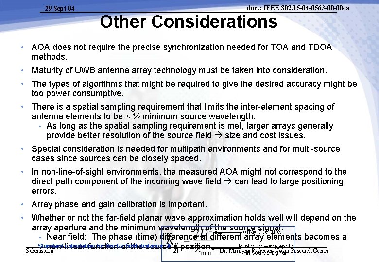 29 Sept 04 doc. : IEEE 802. 15 -04 -0563 -00 -004 a Other