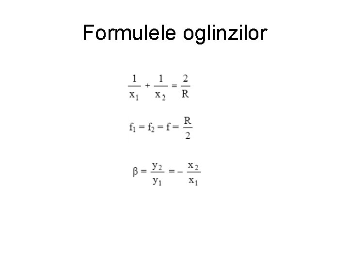 Formulele oglinzilor 