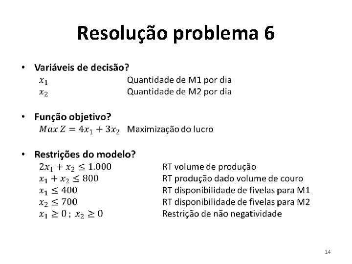 Resolução problema 6 • 14 