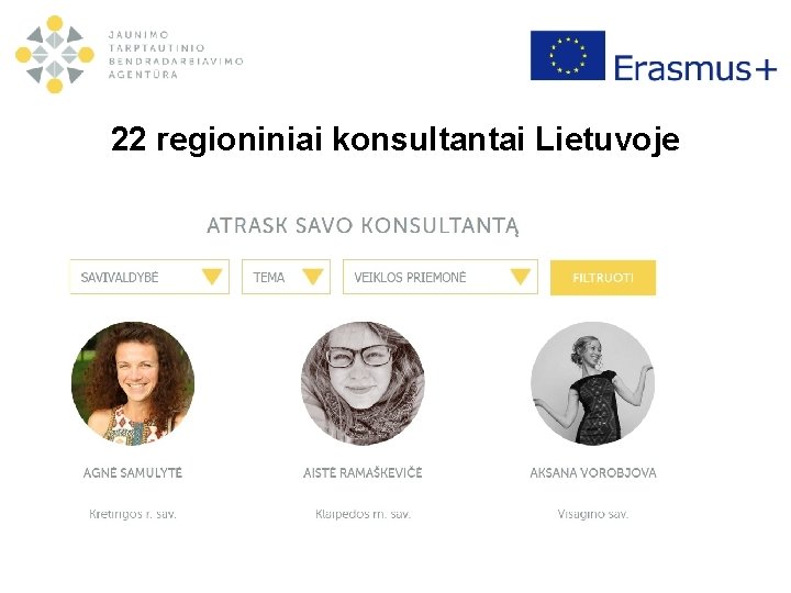 22 regioniniai konsultantai Lietuvoje 