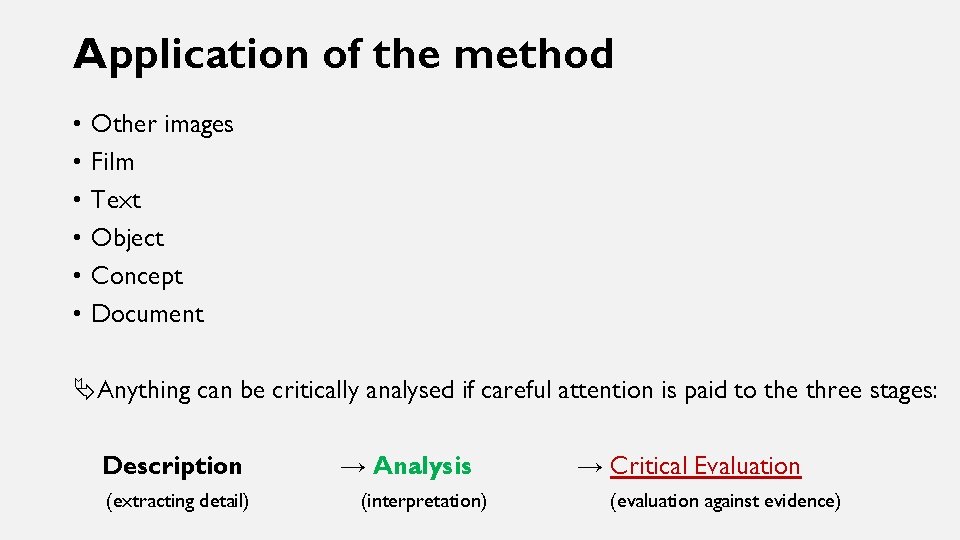 Application of the method • • • Other images Film Text Object Concept Document