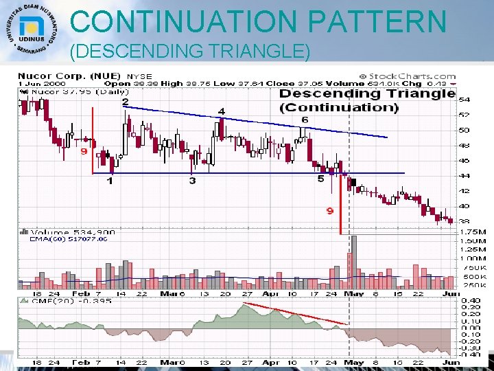 CONTINUATION PATTERN (DESCENDING TRIANGLE) 30 