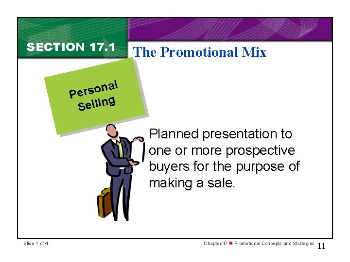 SECTION 17. 1 The Promotional Mix l a n o s Per g n