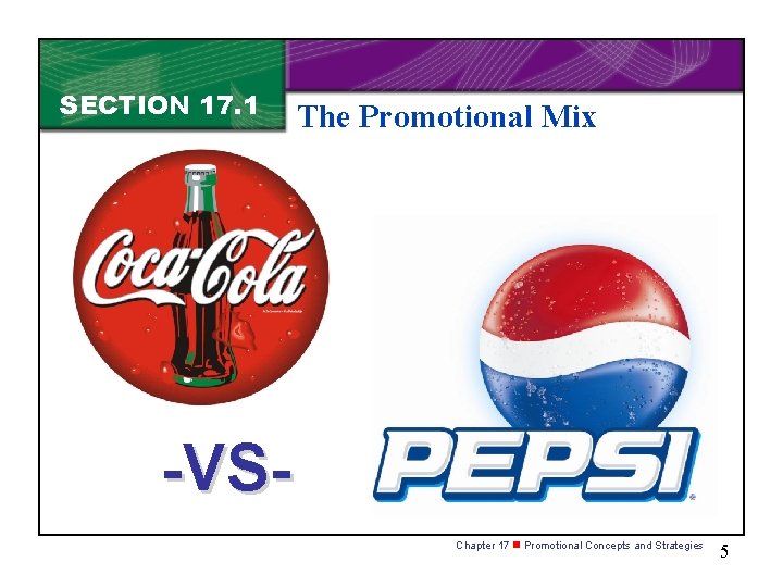 SECTION 17. 1 The Promotional Mix -VSChapter 17 n Promotional Concepts and Strategies 5