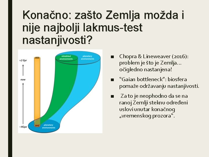 Konačno: zašto Zemlja možda i nije najbolji lakmus-test nastanjivosti? ■ Chopra & Lineweaver (2016):