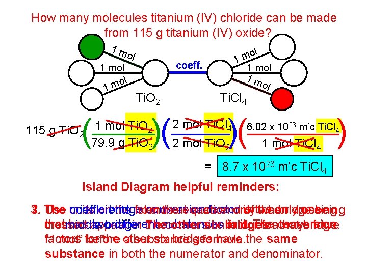 How many molecules titanium (IV) chloride can be made from 115 g titanium (IV)