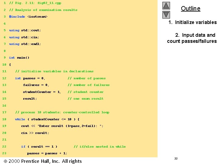 1 // Fig. 2. 11: fig 02_11. cpp 2 // Analysis of examination results 1 // Fig. 2. 11: fig 02_11. cpp 2 // Analysis of examination results