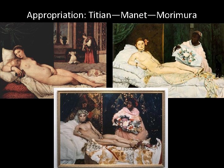 Appropriation: Titian—Manet—Morimura 
