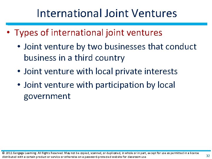 International Joint Ventures • Types of international joint ventures • Joint venture by two International Joint Ventures • Types of international joint ventures • Joint venture by two