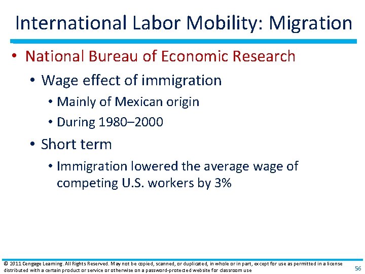 International Labor Mobility: Migration • National Bureau of Economic Research • Wage effect of International Labor Mobility: Migration • National Bureau of Economic Research • Wage effect of