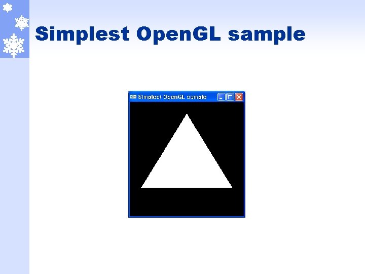 Simplest Open. GL sample 