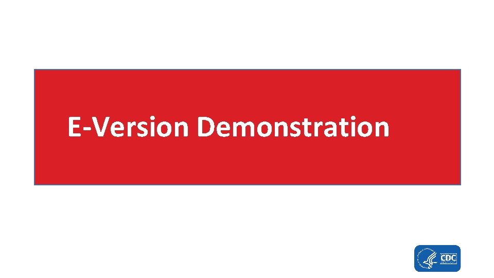 E-Version Demonstration 