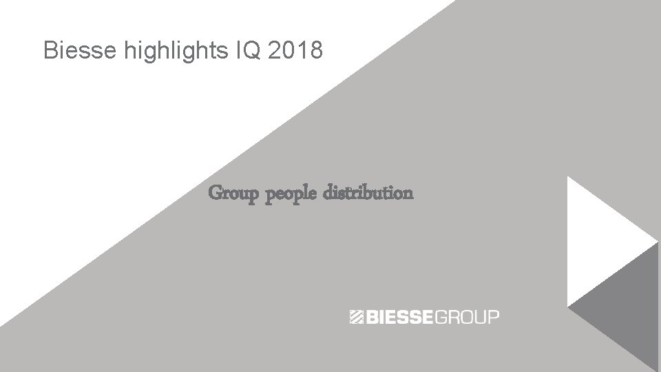 Biesse highlights IQ 2018 Group people distribution 14 