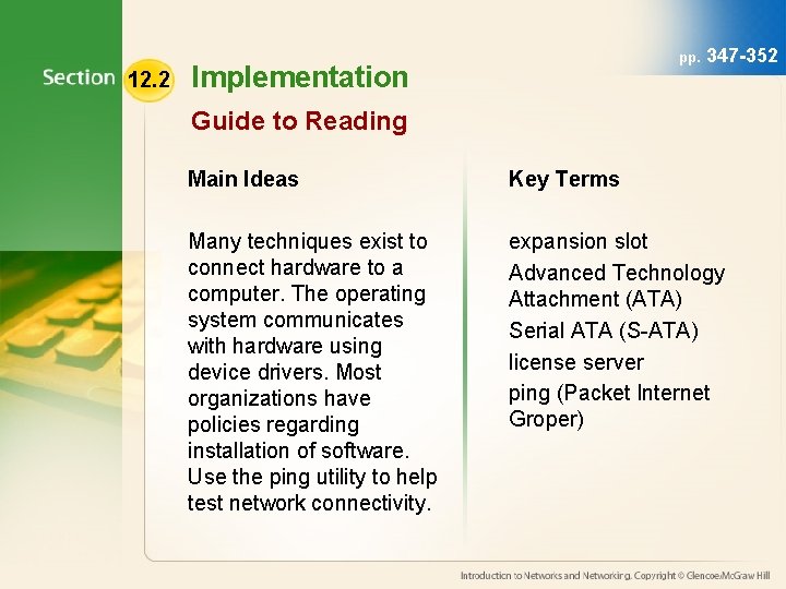 12. 2 pp. Implementation 347 -352 Guide to Reading Main Ideas Key Terms Many 12. 2 pp. Implementation 347 -352 Guide to Reading Main Ideas Key Terms Many