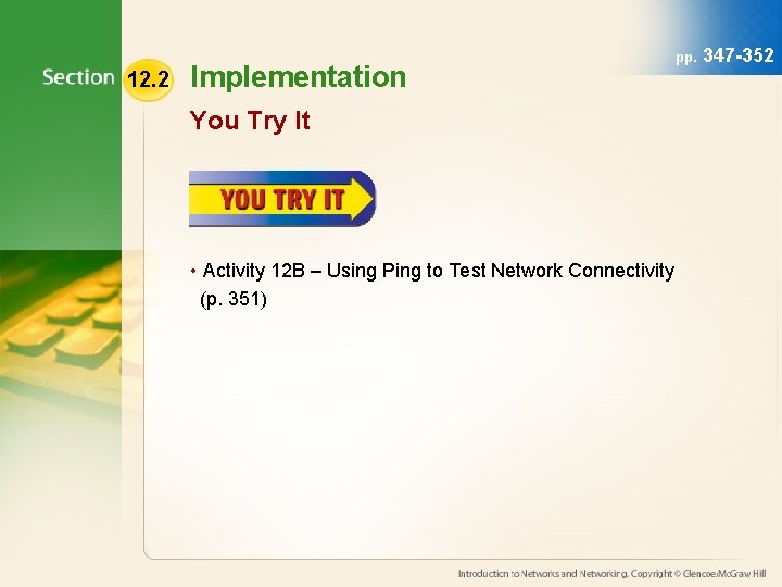 12. 2 Implementation You Try It • Activity 12 B – Using Ping to 12. 2 Implementation You Try It • Activity 12 B – Using Ping to