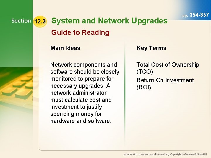 12. 3 System and Network Upgrades pp. 354 -357 Guide to Reading Main Ideas 12. 3 System and Network Upgrades pp. 354 -357 Guide to Reading Main Ideas