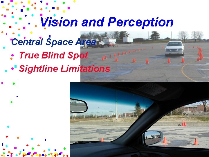 Vision and Perception Central Space Area • True Blind Spot • Sightline Limitations 