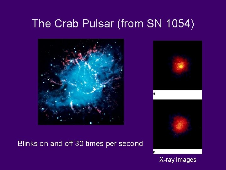 The Crab Pulsar (from SN 1054) Blinks on and off 30 times per second