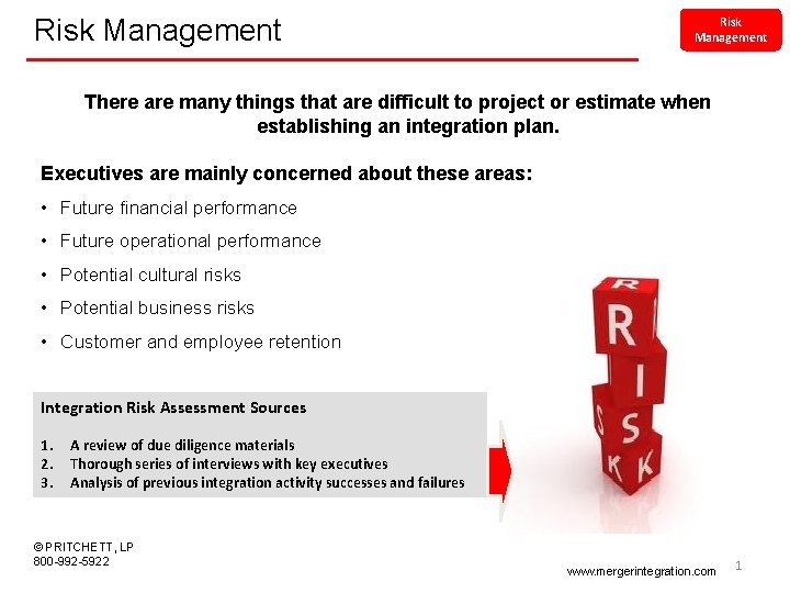 Some Risk Stuff Risk Management There are many things that are