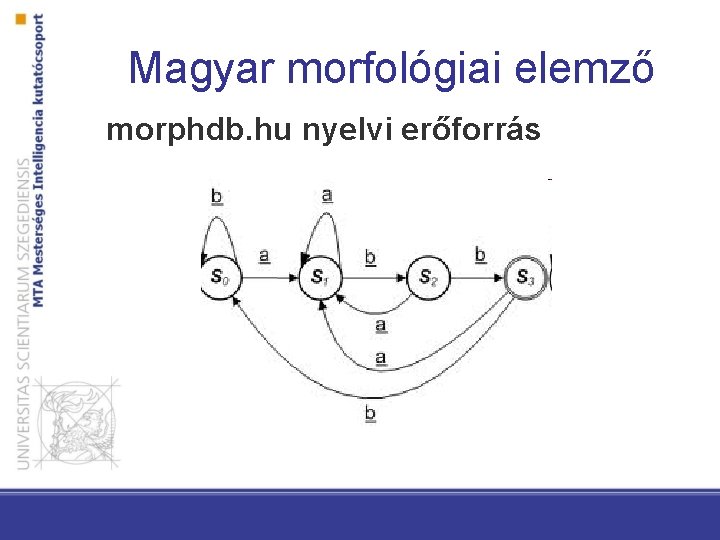 Magyar morfológiai elemző morphdb. hu nyelvi erőforrás 