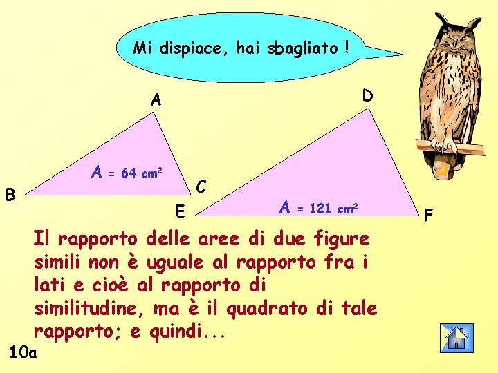 Mi dispiace, hai sbagliato ! D A A B = 64 cm 2 C
