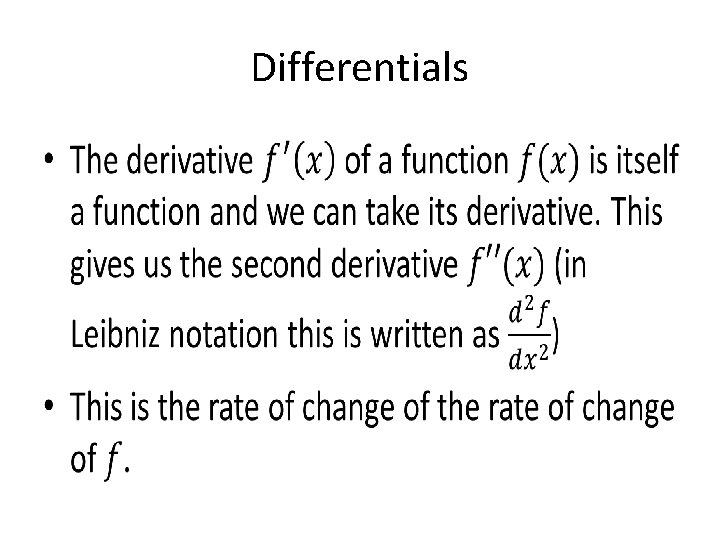 Differentials • 