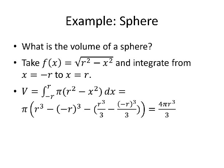 Example: Sphere • 