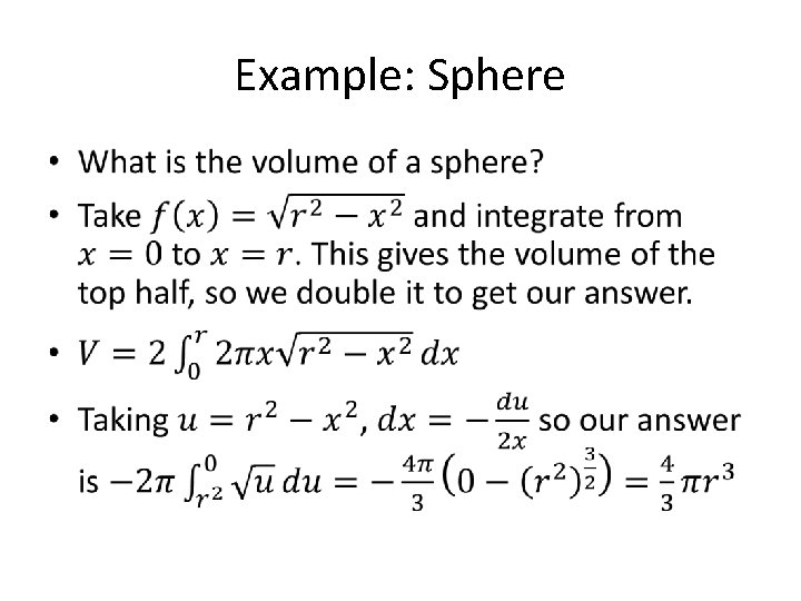 Example: Sphere • 