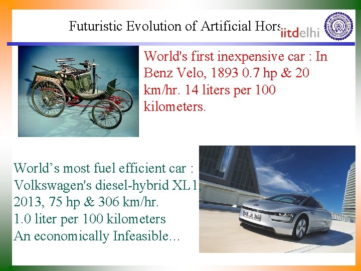 Futuristic Evolution of Artificial Horse World's first inexpensive car : In Benz Velo, 1893