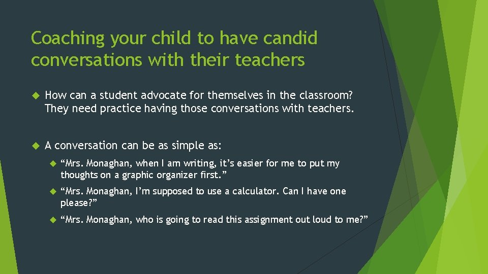 Coaching your child to have candid conversations with their teachers How can a student