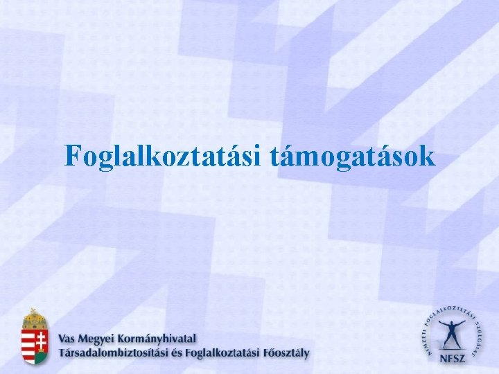 Foglalkoztatási támogatások 