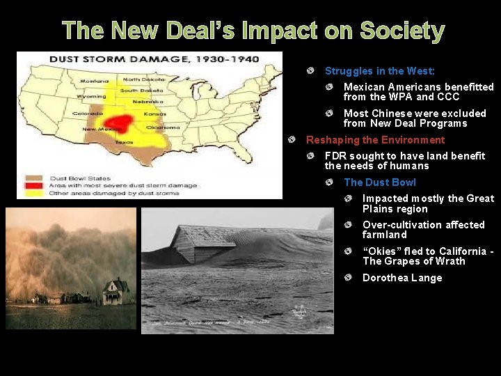 The New Deal’s Impact on Society Struggles in the West: Mexican Americans benefitted from