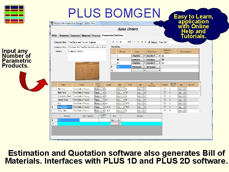 PLUS BOMGEN Easy to Learn, application with Online Help and Tutorials. Input any Number